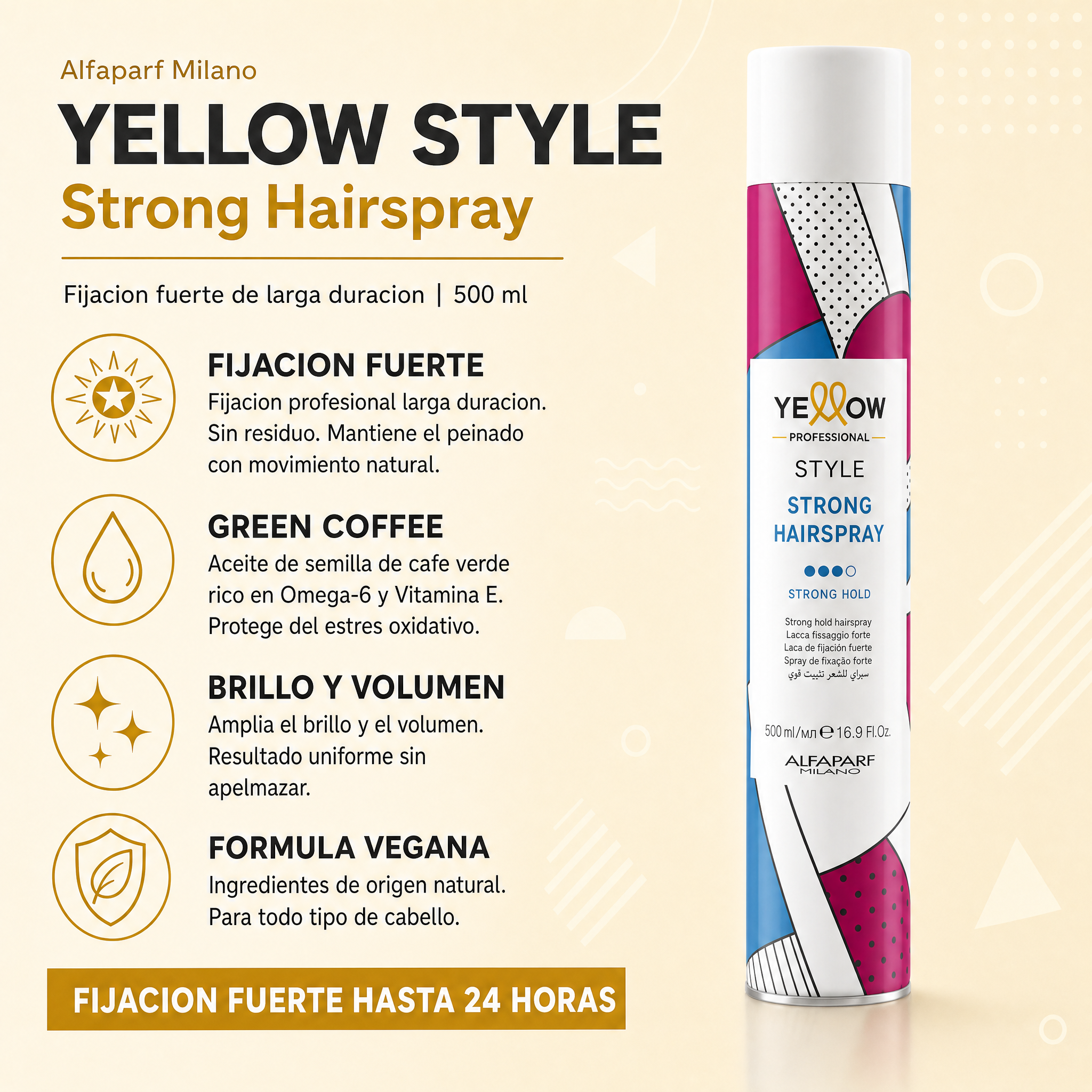 Alfaparf Yellow Style Strong Hairspray 500 ml