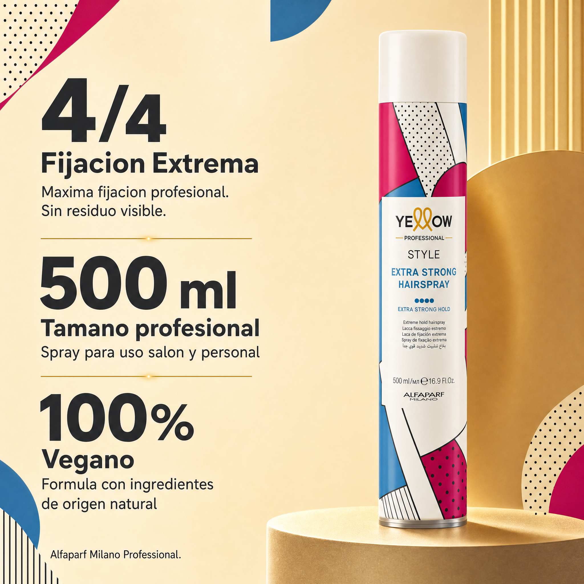 Alfaparf Yellow Style Extra Strong Hairspray 500 ml