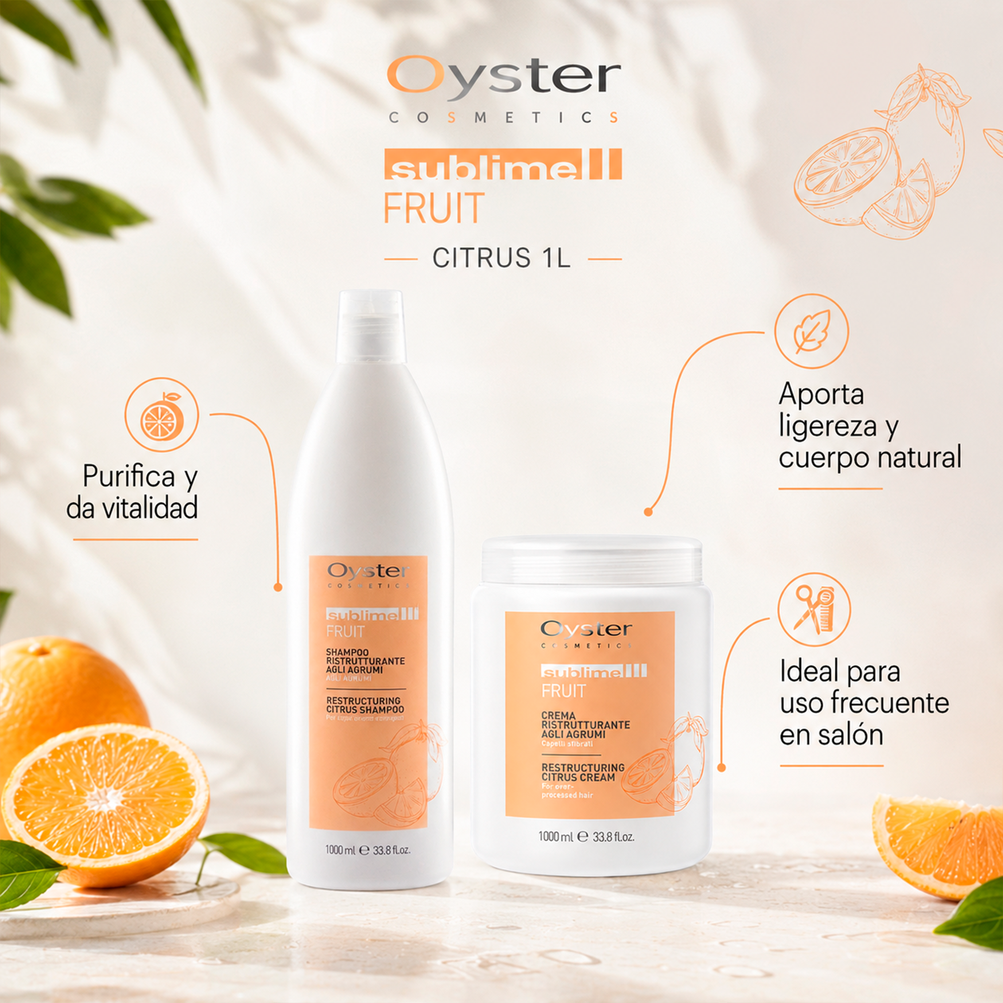 Oyster Cosmetics Sublime Shampoo Al Citrus 1 L