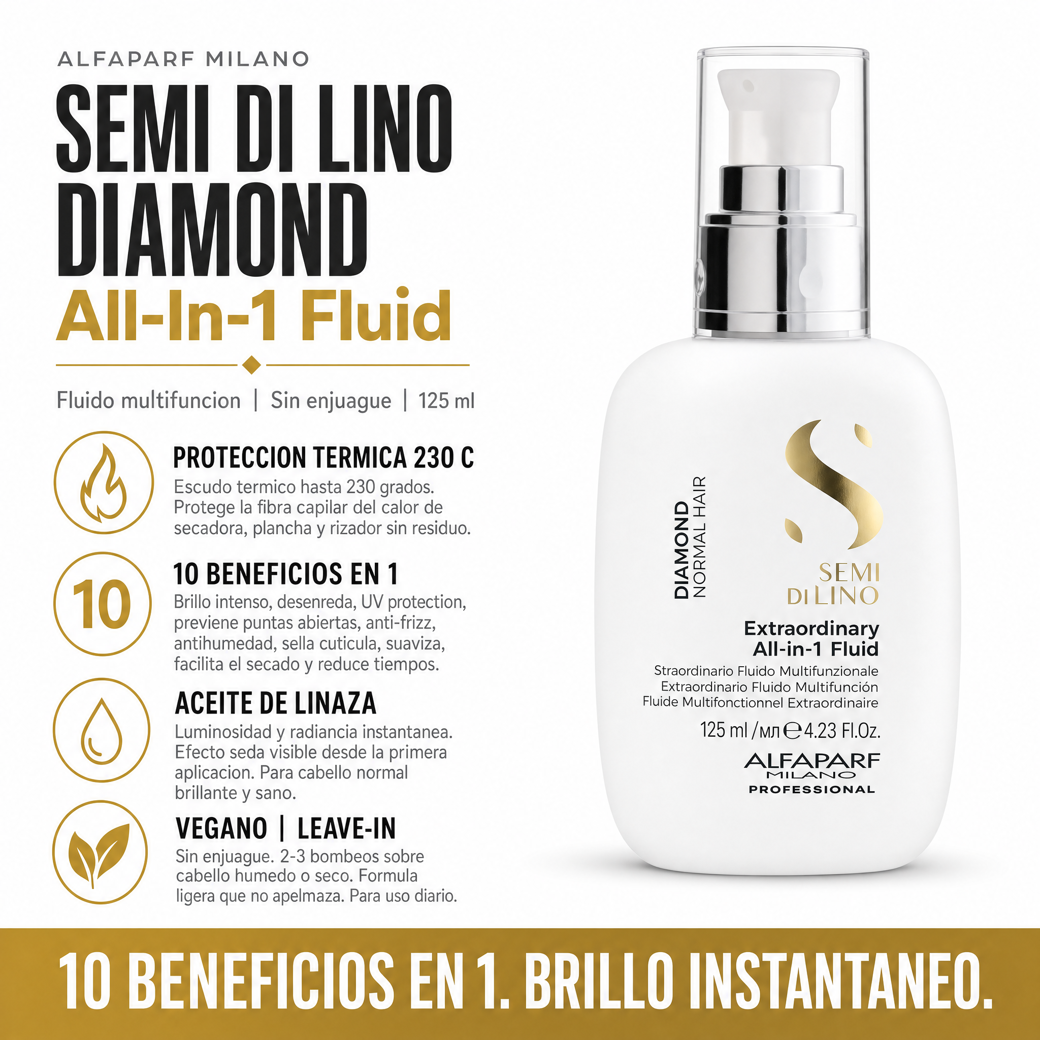 Alfaparf Semi Di Lino Diamond Iluminating Extraordinary All in One Fluid 125 ml
