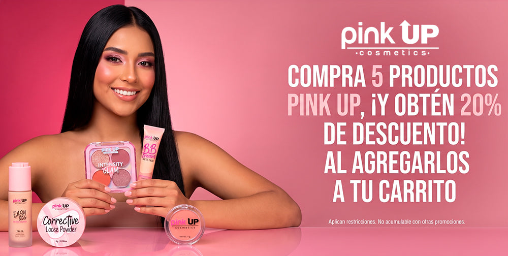 Pink Up: compra 5 productos y obtén 20% de descuento