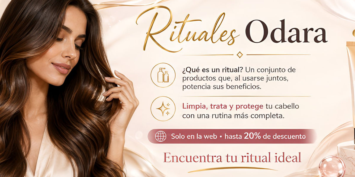 Rituales Odara. ¿Qué es un ritual? Un conjunto de productos que, al usarse juntos, potencia sus beneficios. Limpia, trata y protege tu cabello con una rutina más completa. Solo en la web, hasta 20% de descuento.
