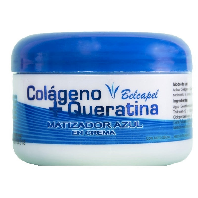 TRATAMIENTO MATIZADOR AZUL COLAGENO + QUERATINA BELCAPEL 250 ML