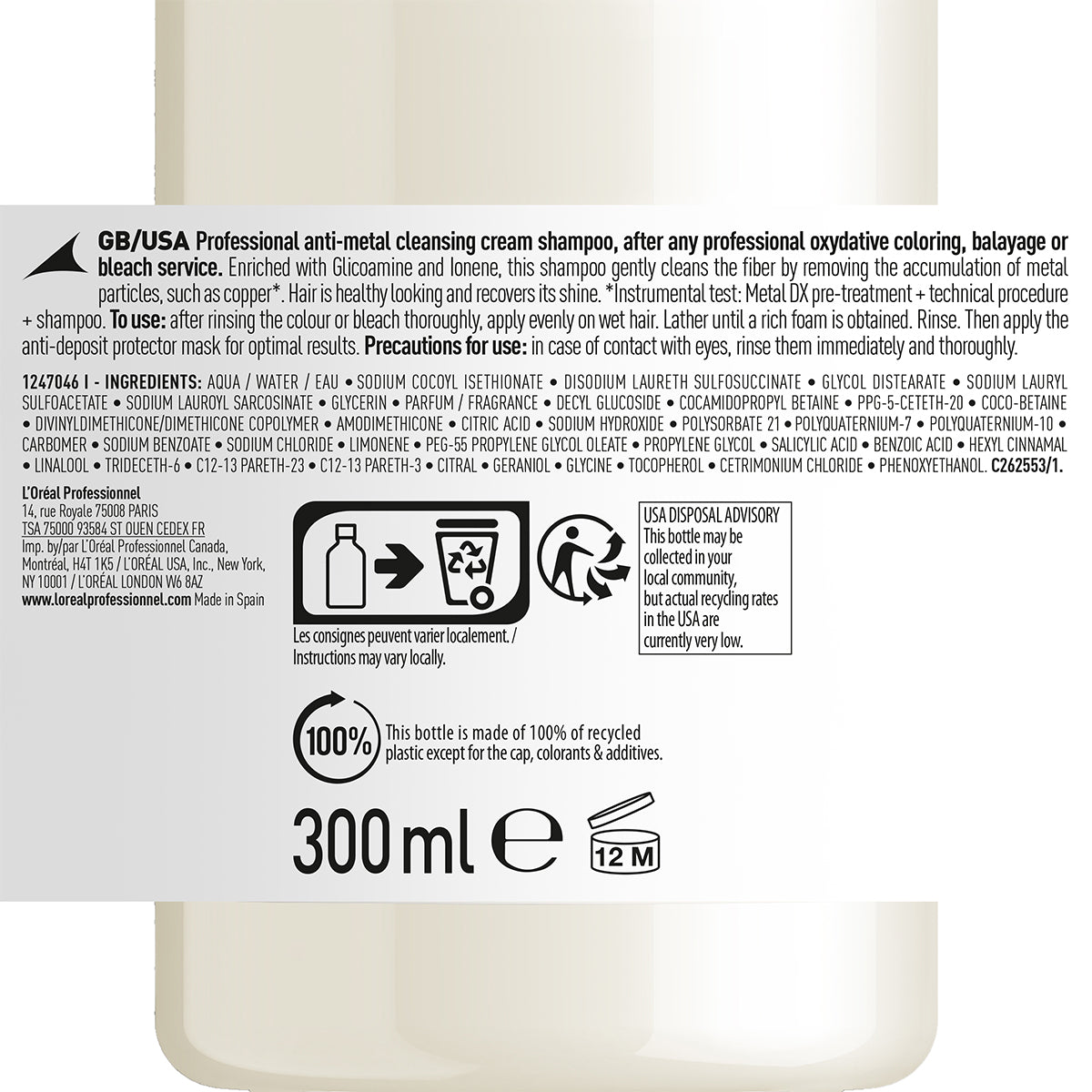 L'Oréal Professionnel Serie Expert Metal Detox Shampoo 300 ml