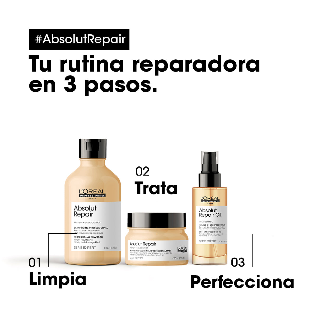 L'Oréal Professionnel Serie Expert Absolut Repair grold Quinoa Mascarilla 250 ml