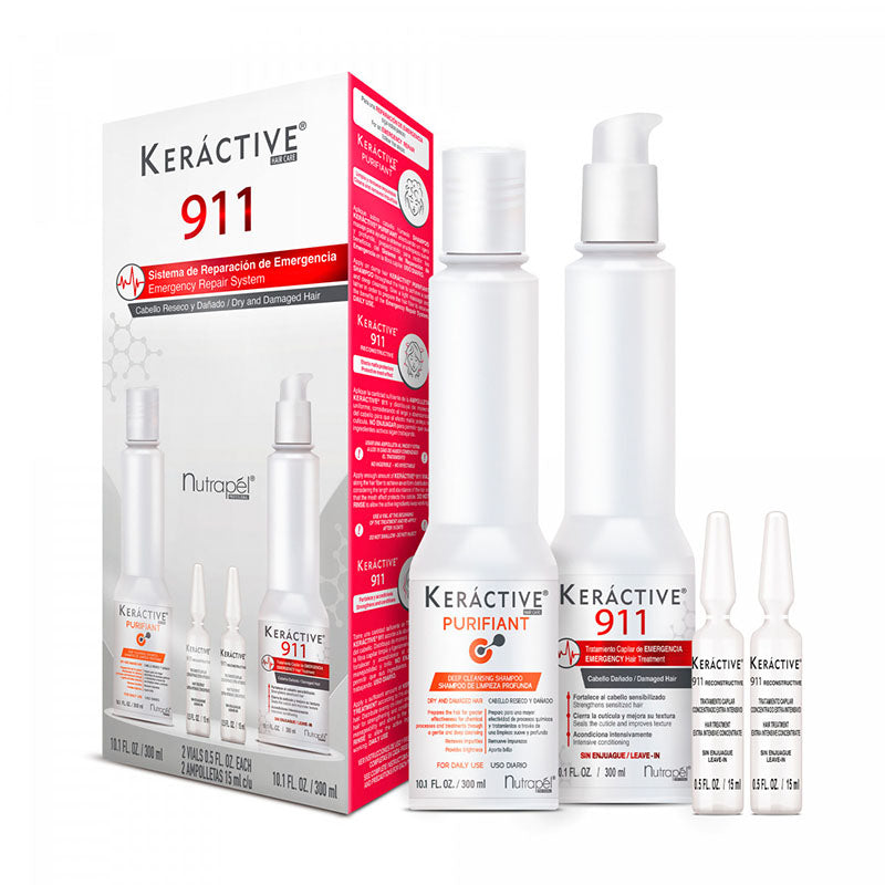 CUIDADO CAPILAR KERACTIVE 911 SISTEMA INTEGRAL 2X300ML