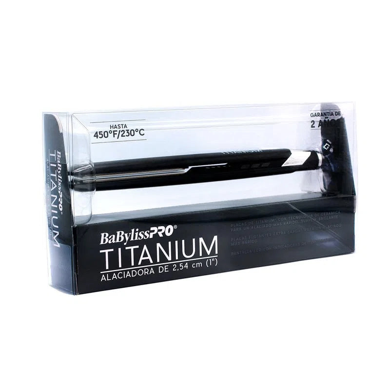 BaBylissPRO Plancha Titanium 1" - Placas de Titanio Profesional