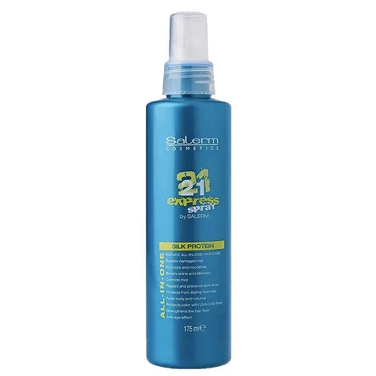 Salerm Cosmetics 21 Express Spray - Acondicionador instantáneo todo en uno  (con peine elegante) Salerm21 B5 acondicionador para el cabello, proteína