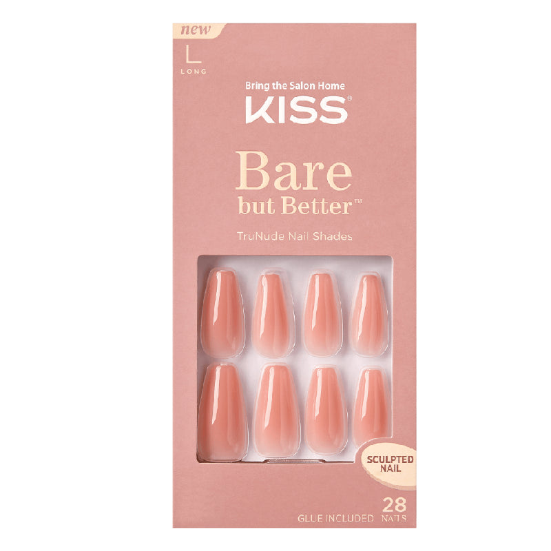 KISS UÑAS POSTIZAS NAILS NUDE GLOW BN03 86573