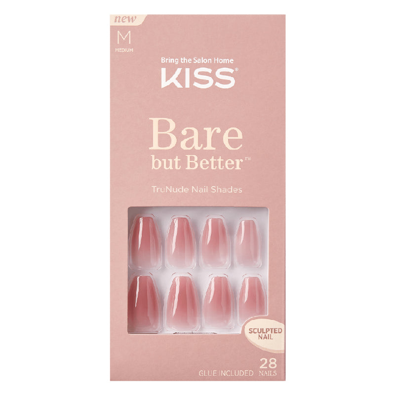 KISS UÑAS POSTIZAS NAILS NUDE DRAMA BN04 86574