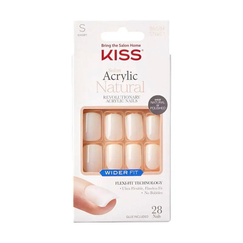 KISS UÑAS SALON ACRYLIC NATURAL 86584 IMPRESS