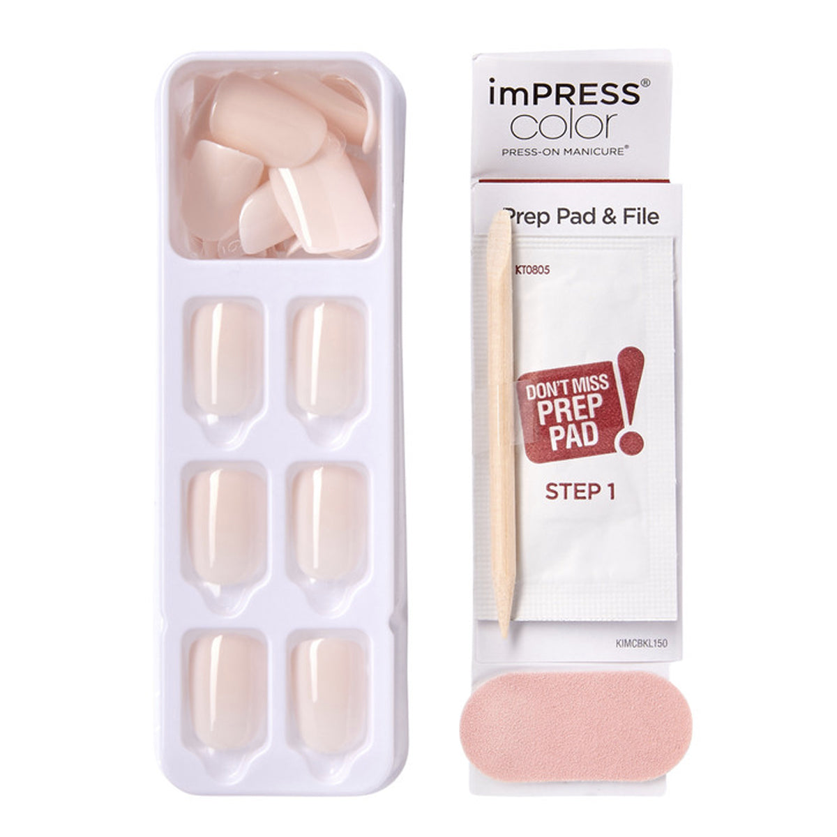 KISS UÑAS POINT PINK KIMC001 IMPRESS