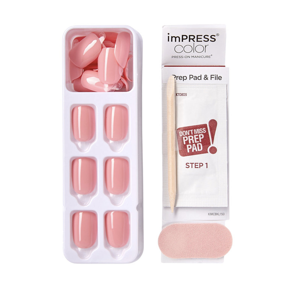 KISS UÑAS PRETTY PINK KIMC003 IMPRESS