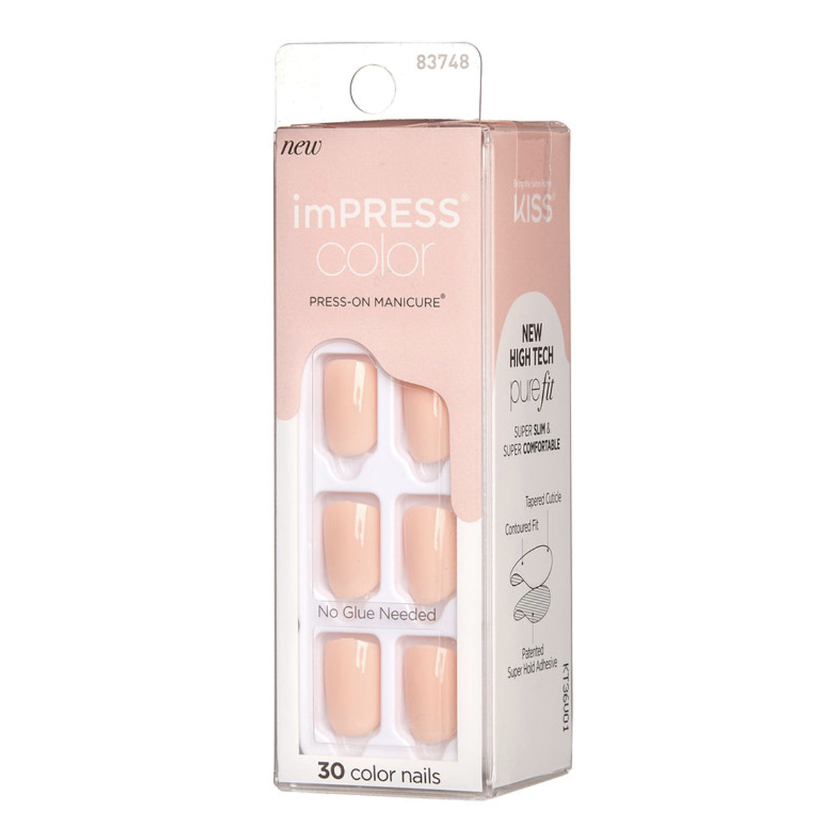 KISS UÑAS PEEVISH PINK KIMC009 IMPRESS