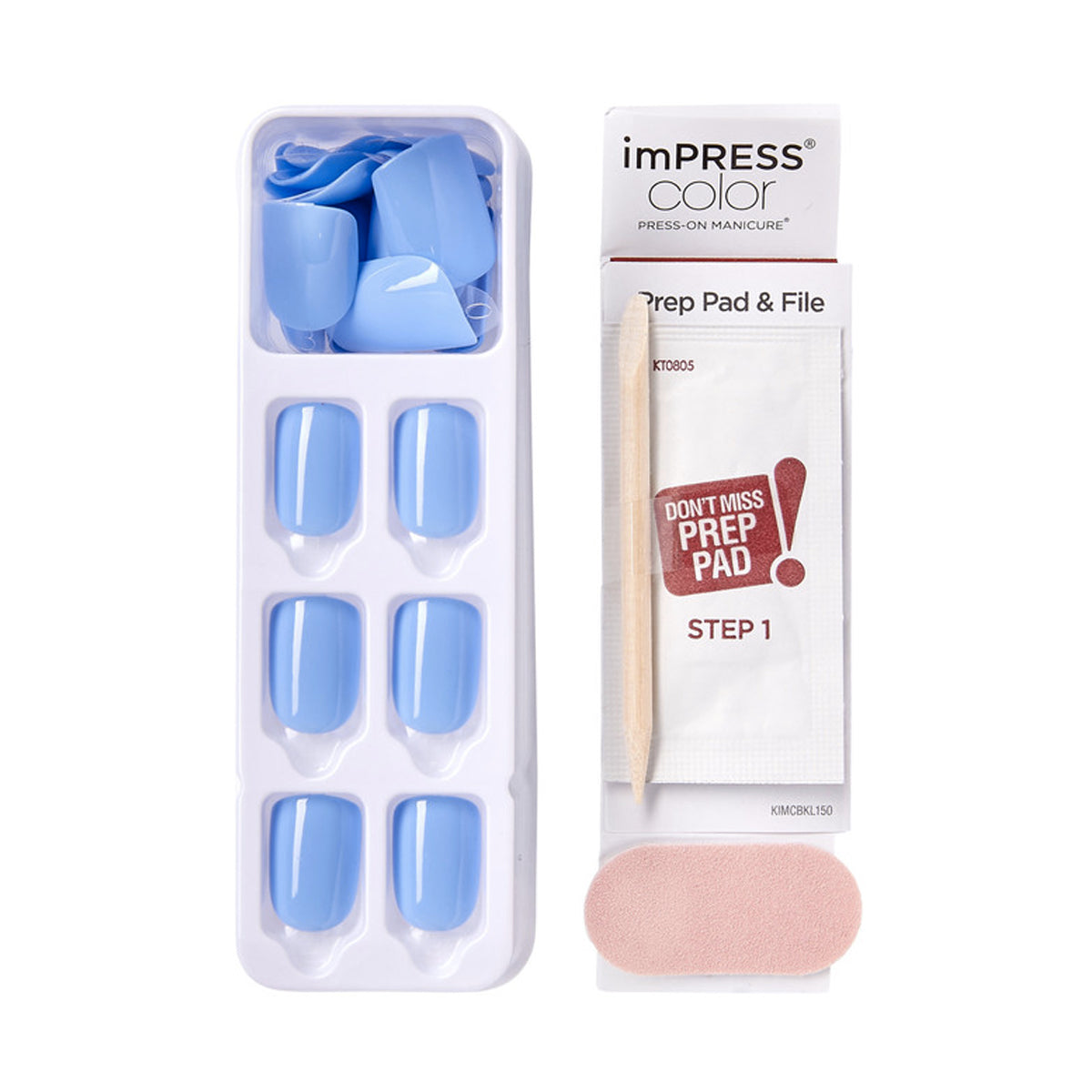 KISS UÑAS BABY WHY SO BLUE KIMC015 IMPRESS