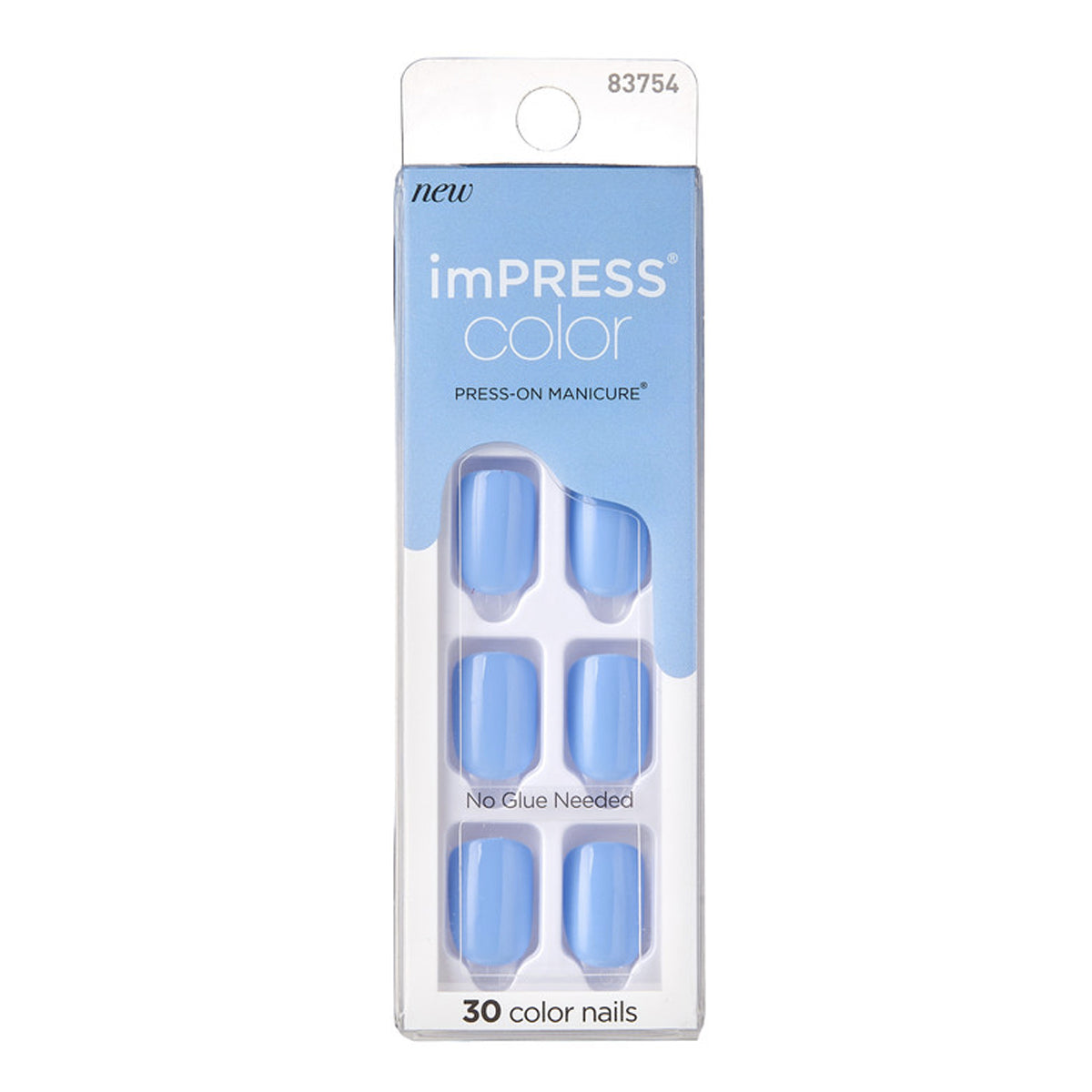 KISS UÑAS BABY WHY SO BLUE KIMC015 IMPRESS