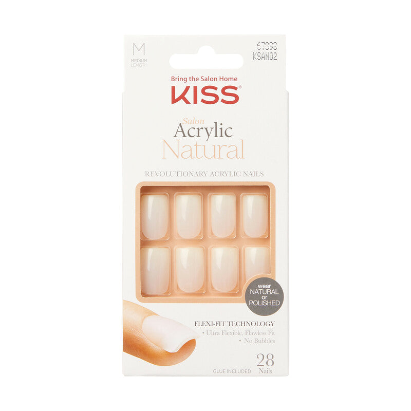 KISS Uñas Postizas Salon Acrylic Natural Nails Euphoria
