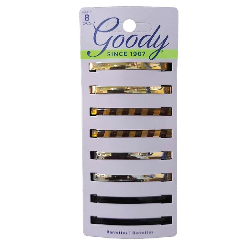 GODDY THIN METAL AND EPOXY BARRETTE 8PZAS