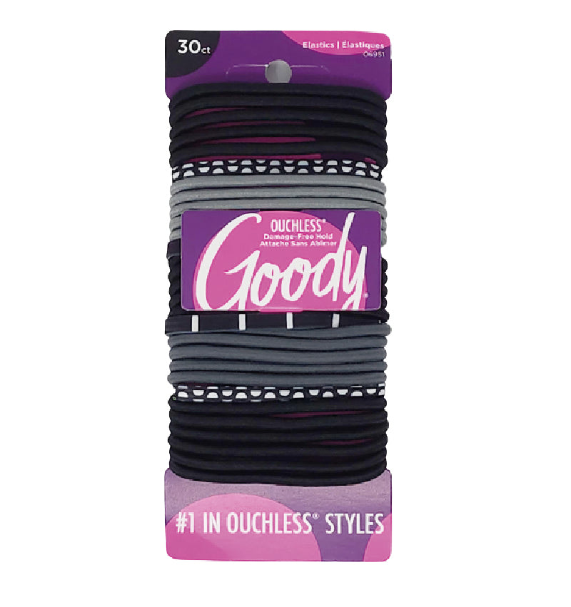 GODDY OUCHLESS ELASTICS BLACK WHITE 30PZAS