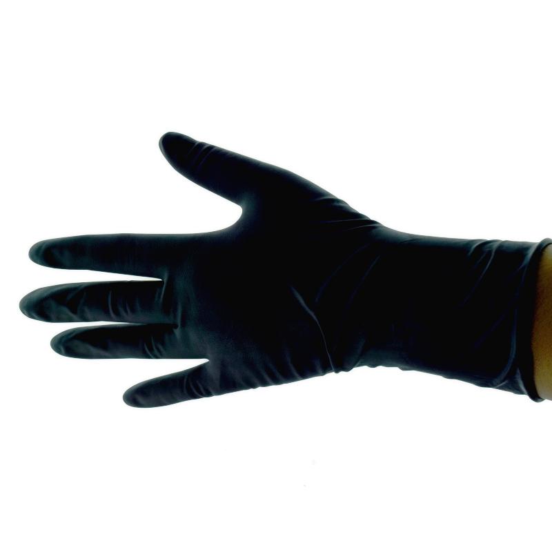 Guante Negro Uso Rudo Latex Reusable 1 Par - PROFESSIONAL BLACK GLOVES
