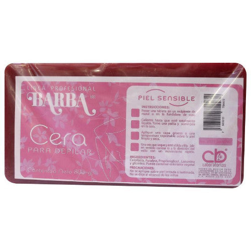 Cera de depilaci n roja de 800 g Barba Professional ODARA