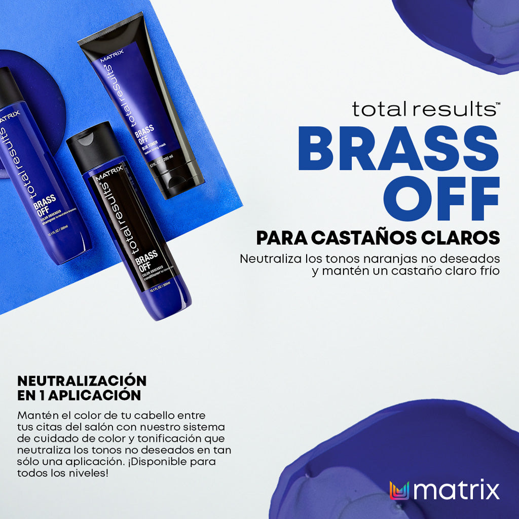 SHAMPOO PARA CABELLO LACIO ACLARANTE MATRIX [BRASS OFF] 300 ML - TOTAL.R