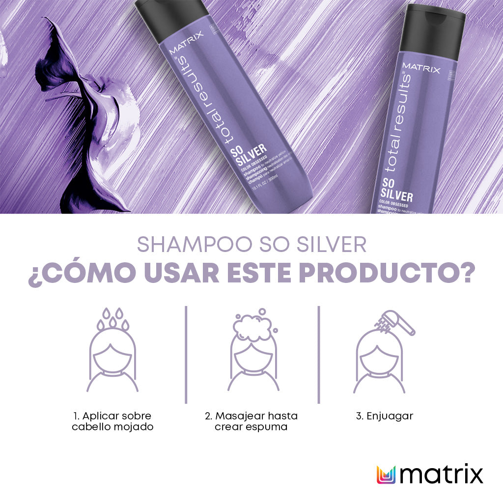 SHAMPOO PARA REFLEJOS COLOR OBSESSED SO SILVER 1000 ML - TOTAL.R